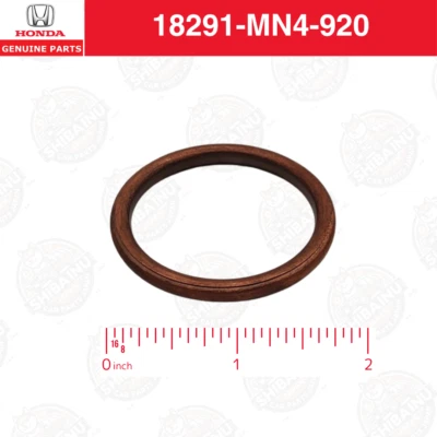 Honda Genuine Exhaust Gasket 18291-MN4-920 for CB500X CB1000R VFR750 ST1300 CBX - Imagem 1 de 4