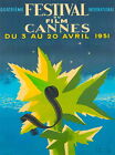 98958 1951 Cannes Film Festival French Riviera France Wall Print Poster Plakat