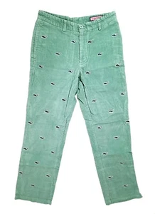 VINEYARD VINES - CLUB PANT - Pantaloni balena in velluto a coste verde da uomo - Taglia: 30x31 - Foto 1 di 7