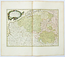 "BELGIUM & LUXEMBOURG"  Antique original Europe map 1771