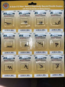 Bachmann N E-Z Mate Mark II Medium Shank 12 Pair 78502 Full Card • - Picture 1 of 1