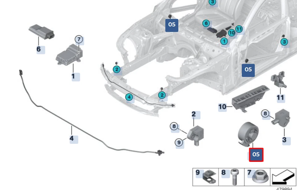 65779279391 CAPTEUR / 4342626 POUR BMW SERIE 5 BERLINA G30 2.0 16V TURBODIESEL