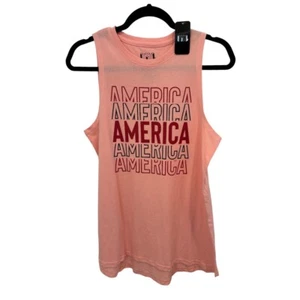 IML Isaac Morris Pink America ärmelloses Tanktop Größe Medium neu mit Etikett - Bild 1 von 3