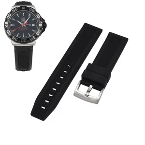 Uhrenarmband 22 mm schwarz Kautschuk für Tag Heuer Formula 1 BT0717 WAH1110 - Bild 1 von 6