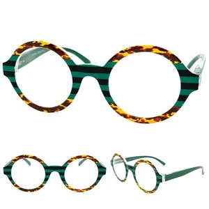 Women's Classic Funky Modern Retro READING Eye Glasses Readers Round Frame +2.50 - Picture 1 of 6