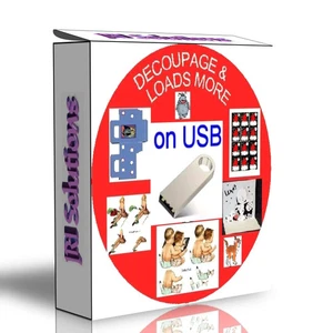 DECOUPAGE COLLECTION ON USB WITH 30,000 + IMAGES & LOADS EXTRA - Picture 1 of 1