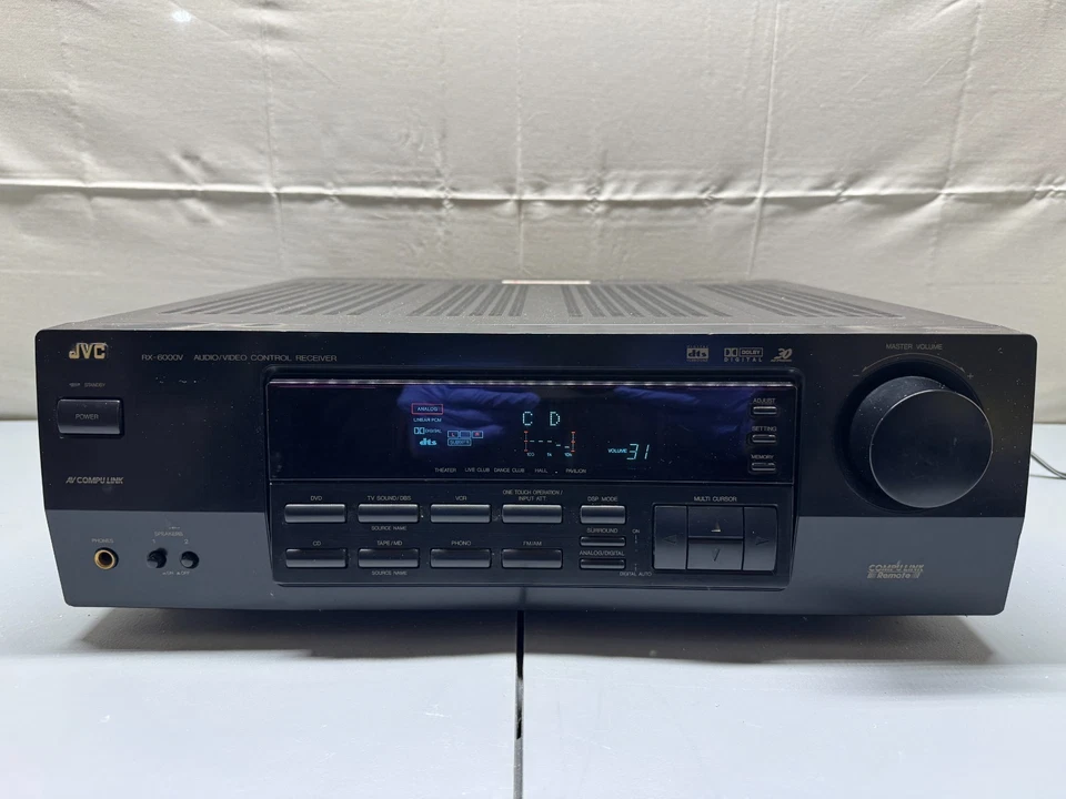 JVC RX-6000VBK Receiver HiFi Stereo 7.1 Channel Home Theater Vintage Phono - Image 1 of 4
