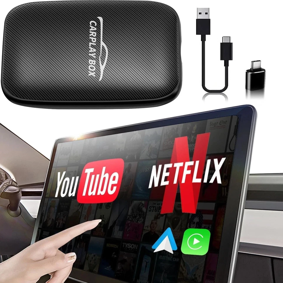 FIGOCEXS 3 in 1  Wireless CARPLAY Adapter & ANDROID Auto Adapter NETFLIX YOUTUBE - Image 1 of 4