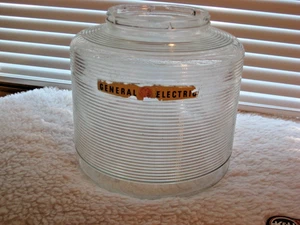Vtg General Electric Round Clear Glass Vaporizer Humidifier Water Tank Reservoir - Picture 1 of 6