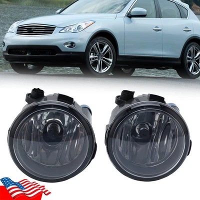 Front Bumper Fog Light Lamp PAIR For Infiniti EX35 FX45 FX50 Versa Quest Murano - Image 1 of 4