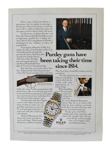 Rolex Uhren James Purdey & Sons Guns PRINT AD Punch Mag UK 1985 8,5x11,5" - Bild 1 von 1