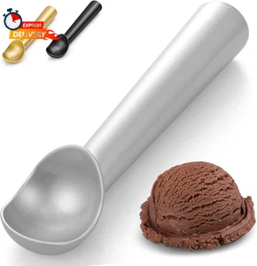 7 Inch Ice Cream Scoop - One-Piece Nonstick Aluminum Ice Cream Scooper - Profess - Picture 1 of 12