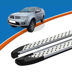 Trittbretter Schweller Mitsubishi L200 Baujahr 01/2004-12/2015 SOMA Silber TÜV - Bild 1 von 12