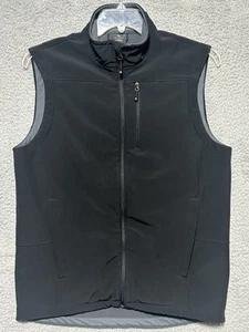 Solaris Black Full Zip Active Trail Vest Jacket Men’s Sz Medium Golf Gorpcore - Picture 1 of 9