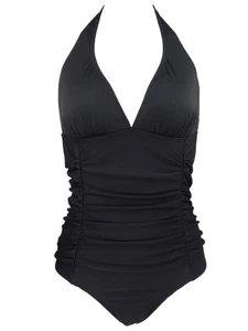 Women Waist Slimming V Neck One Piece Swimsuit Backless Bathing Suit for Women - Picture 1 of 8