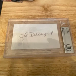 Jim Davenport Autograph Index Card Beckett BAS Slabbed San Francisco Giants - Picture 1 of 2