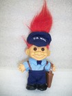 Vintage Russ Berrie Postal Mailman Letter Carrier Troll Doll USPS US U.S. Mail