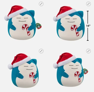 Pokémon Squishmallows Snorlax 14" Natal Feriado Alvo de Pelúcia Exclusivo Novo com etiquetas - Imagem 1 de 2