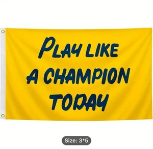 Notre Dame 3X5 Flag Banner Fighting Irish Play Like A Champion Today FREE Ship - Picture 1 of 4
