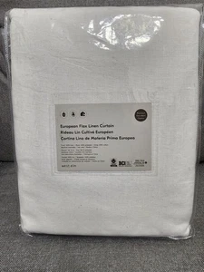 west elm European Flax Linen Curtain.     48" x 108"  - Picture 1 of 3