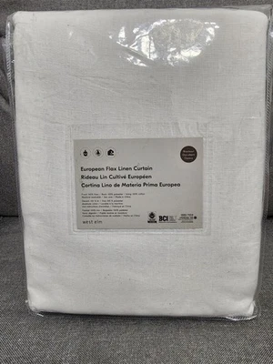 west elm European Flax Linen Curtain.     48" x 108"  - Image 1 of 3