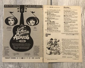 Vintage 1980er Country Music Awards Barbara Mandrell TV Guide Magazin Anzeige 0C25 - Bild 1 von 2