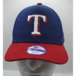 New Era Texas Rangers Youth 9FORTY Adjustable Hat Cap Blue Red Baseball MLB NWT - Picture 1 of 12