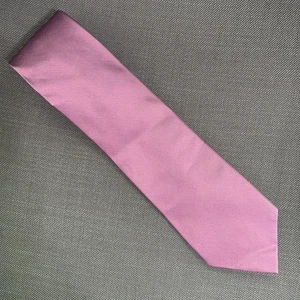 B By Brooks Brothers Men's Classic Neck Tie Pink Repp Solid 3.25" 100% Silk - Picture 1 of 3