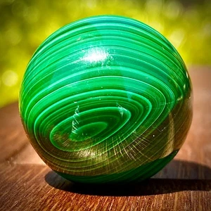 28G 23mm Natural Gloss Peacock Stone Ball Transparent Cluster Rough Mineral Sam - Picture 1 of 12