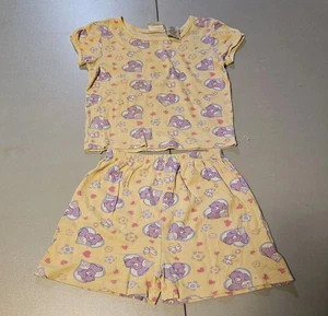 Vintage Care Bears Share Bear Frottee kurzes Shirt Outfit Mädchen Größe 8 Rarität - Bild 1 von 4