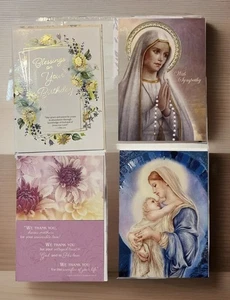 Marians Immaculate Conception 2022 Script 4-Assorted Greeting Cards w/ Envelope - Picture 1 of 10
