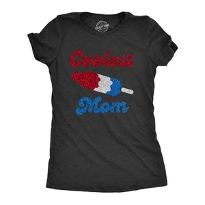 Womens Coolest Mom Glitter T Shirt Funny Mothers Day Graphic Top Super Cute - Picture 1 of 7