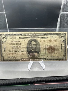 $5 1929 T2 National DENVER Colorado CO - Picture 1 of 12