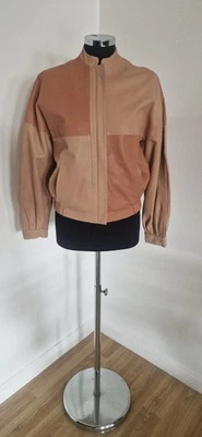 Chaqueta bomber de cuero Reiss talla XS puro nude Maddie NUEVA LEER rosa nude  Foto 1 de 4