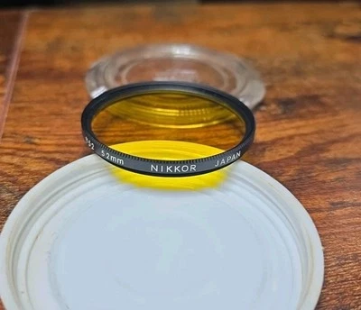 Nikkor 52mm Y52 Glass Filter for B&W Contrast Dark Yellow - Image 1 of 4