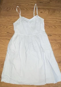 Ann Taylor Loft Womens White Blue Striped Dress Size 0 - Picture 1 of 5