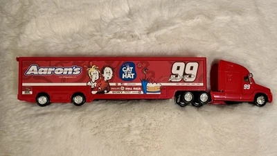 Michael Waltrip #99 Aaron’s Cat In The Hat Semi Hauler Truck Action 1/64 - Image 1 of 4