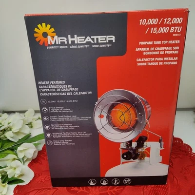 Calentador de espacio exterior propano radiante de 15.000 BTU con tapa sin tanque individual Foto 1 de 4