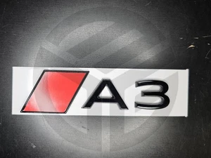 2025+ Style Glanz Schwarz Rot A3 Heck Kofferraum Kofferraum Emblem Passend für Audi - Bild 1 von 1