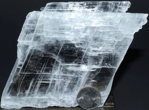 XL AAA Utah Ice Selenit Platte / 4,69" (119,12mm) / 11,20 oz (317,51gr) / 3699 - Bild 1 von 17