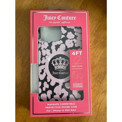 Nuevo FUNDA JUICY COUTURE iPhone 13 Pro Max Rosa y Negro Compatible con MagSafe Nueva en Caja Foto 1 de 4