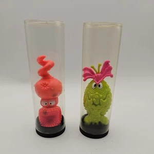 World Of Wonders Germs Figures With Test Tubes Lot Of 2 RARE VINTAGE  - Picture 1 of 7