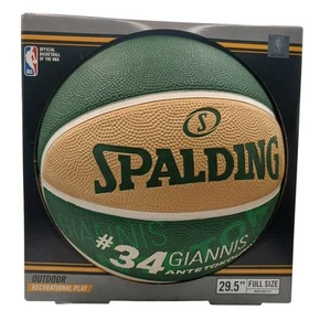 Nuevo Baloncesto SPALDING #34 Giannis ANTETOKOUNMPO Tamaño Completo: 29.5" - Imagen 1 de 2