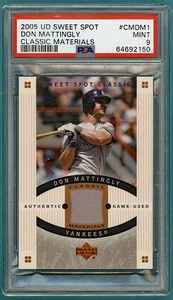 2005 Upper Deck Sweet Spot Don Mattingly Classic Materials #CMDM1 PSA 9! - Picture 1 of 2