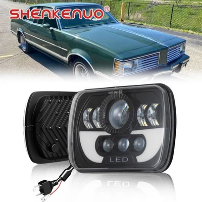For Pontiac LeMans 1978-1981 5x7 7X6" H6014/H6052/H6054 Led Headlight Square - Image 1 of 4