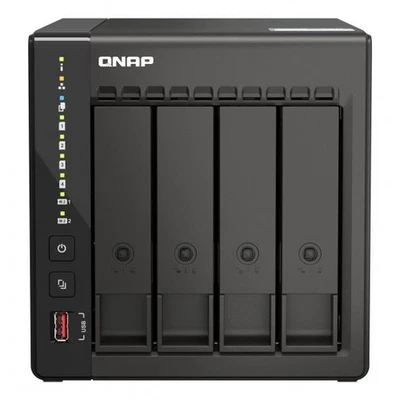 NAS TOWER QNAP TS-453E-8G 4HD NOHDD 2.5"/3.5" SATA 2P 2.5 GBE 8GB RAM DDR4 2XHDM - Immagine 1 di 4