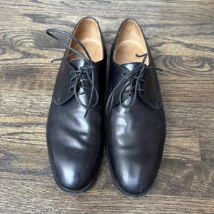 Peal & Co Brooks Brothers Black Leather Oxfords Men's 9.5, England - Picture 1 of 7