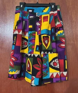 Bobbie Brooks Vintage Shorts Women’s Size Small Color Block Flowing - Picture 1 of 4