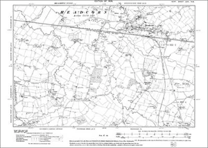 Old map Headcorn OS Kent 63-NW-1909, A2 - Picture 1 of 1