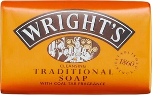 Wright's Coal Tar Soap Vegan Friendly Suitable For All Skin Types - 100g Bar - Picture 1 of 7
